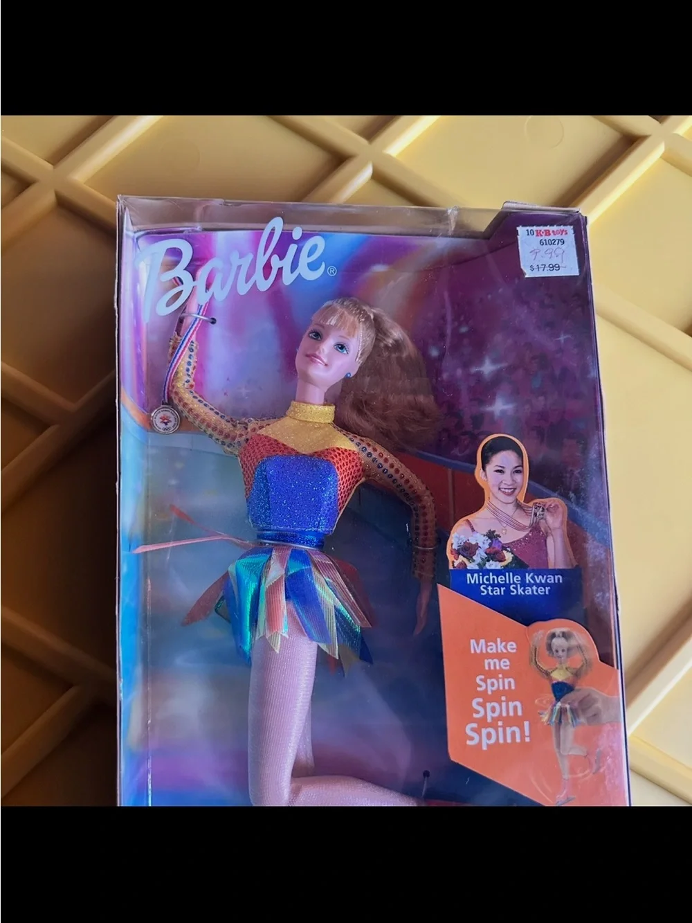 Vintage 2002 Barbie Star Skater Michelle Kwan Salt Lake Winter Olympics NIB